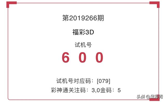 今日3D福彩试机号，探索数字背后的幸运密码